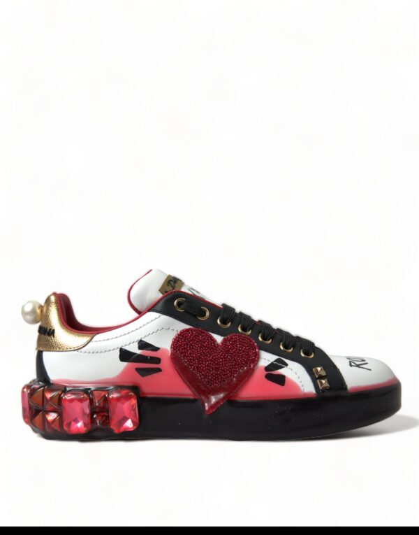 Køb Dolce & Gabbana Hvid Rød Dame Sneakers billigt online tilbud