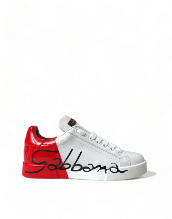 Køb Dolce & Gabbana Hvid Rød Dame Sneakers billigt online tilbud