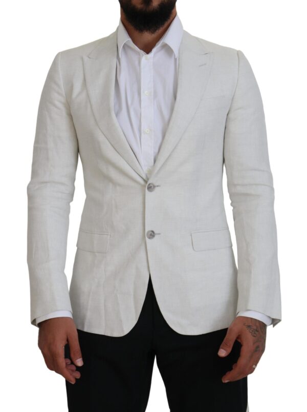 Køb Dolce & Gabbana Hvid Slim Fit Blazer billigt online tilbud