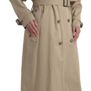 Køb Dolce & Gabbana Khaki Trench Coat Jakke & Frakke billigt online tilbud