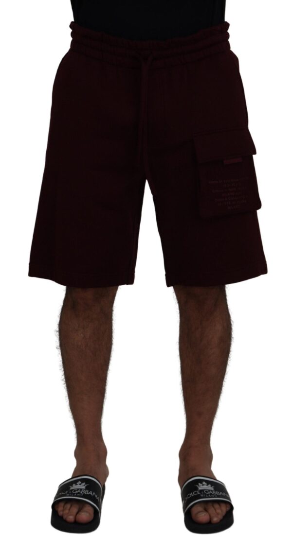 Køb Dolce & Gabbana Maroon Bermuda Shorts billigt online tilbud