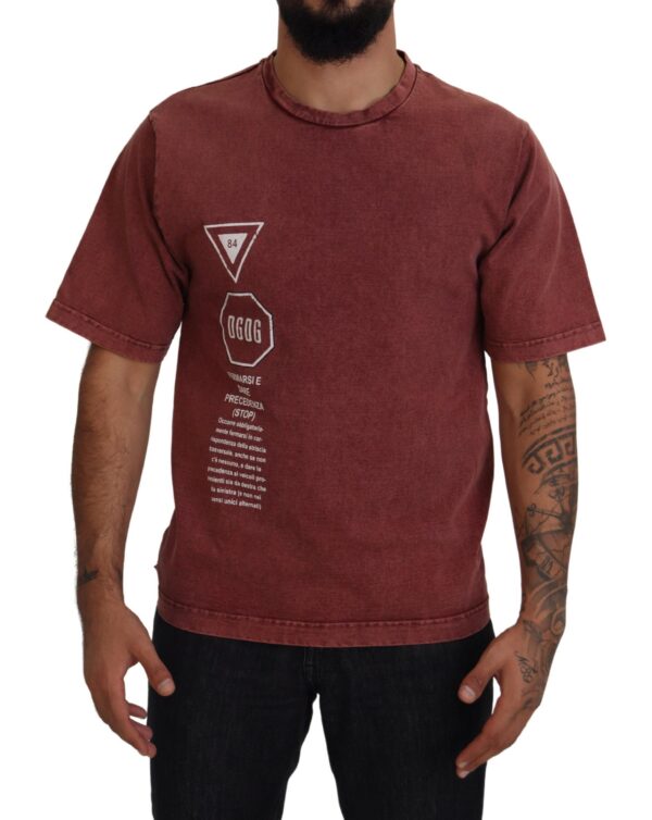 Køb Dolce & Gabbana Maroon T-shirt billigt online tilbud