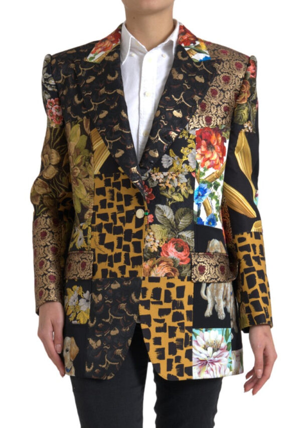 Køb Dolce & Gabbana Multifarver Jacquard Frakke Blazer billigt online tilbud