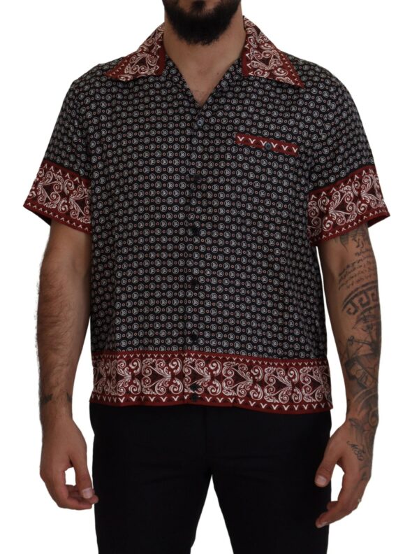 Køb Dolce & Gabbana Multifarver Patterned Silke Casual Shirt billigt online tilbud