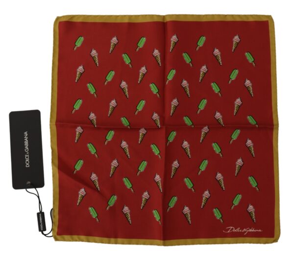 Køb Dolce & Gabbana Multifarver Printed Square Mens Handkerchief Scarf billigt online tilbud