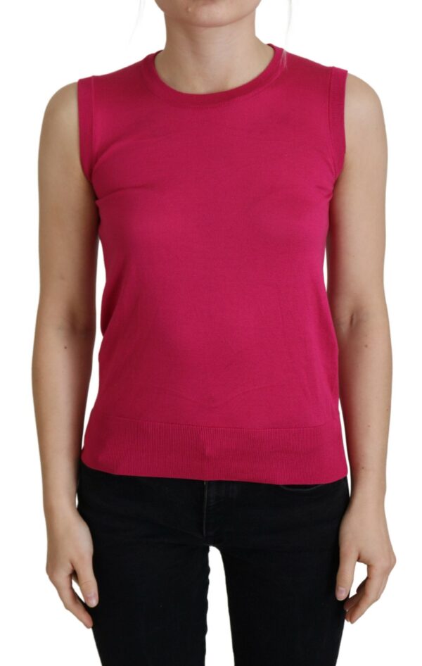 Køb Dolce & Gabbana Pink Silkee Vest Pullover billigt online tilbud