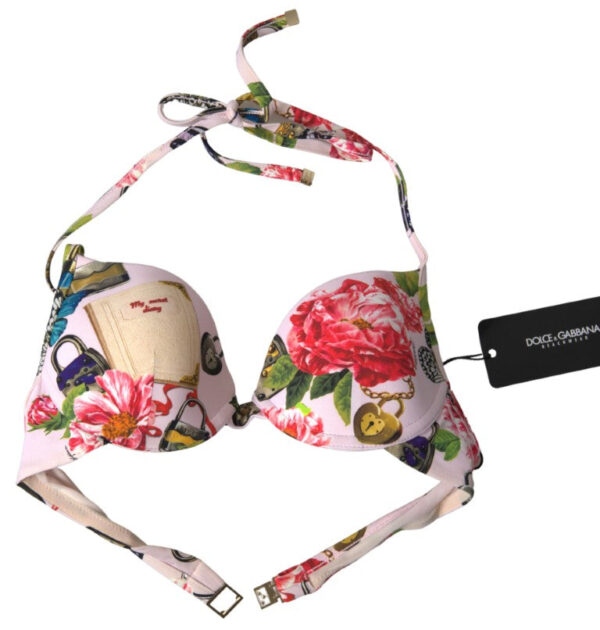 Køb Dolce & Gabbana Pink Stand Bikini Top billigt online tilbud