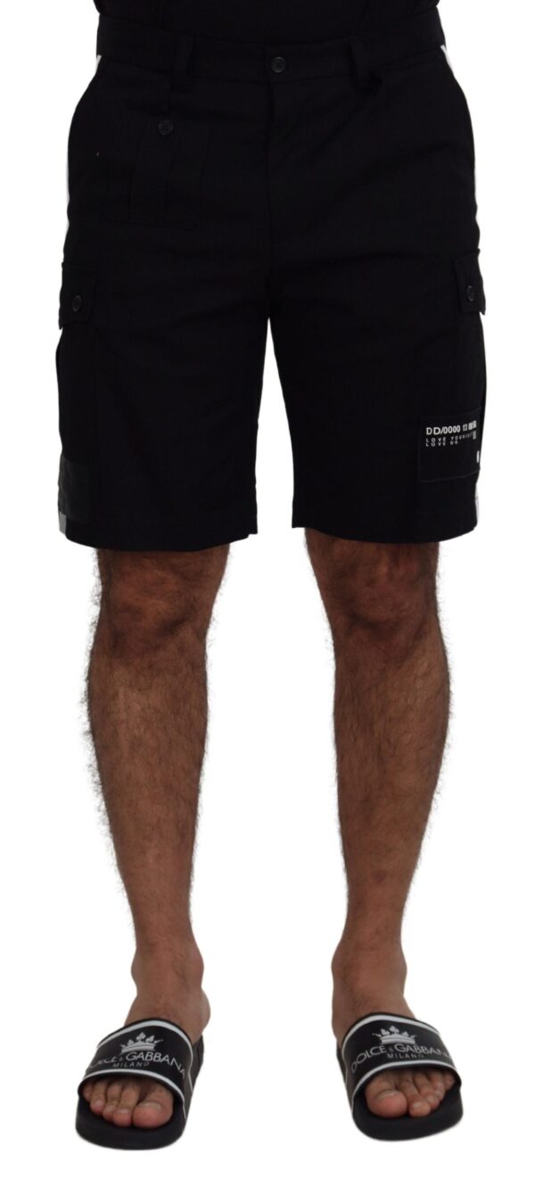 Køb Dolce & Gabbana Sort Bomuld Bermuda Shorts billigt online tilbud