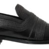 Køb Dolce & Gabbana Sort Læder Loafers Sko billigt online tilbud