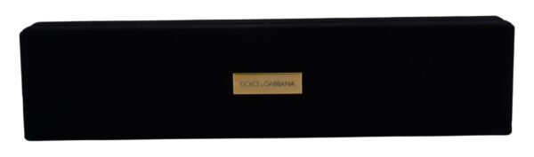 Køb Dolce & Gabbana Sort Velvet Logo Plaque Storage Bracelet Jewelry Box billigt online tilbud