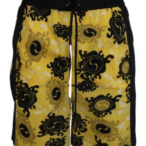 Køb Dsquared2 Gul Sort Bade Shorts billigt online tilbud