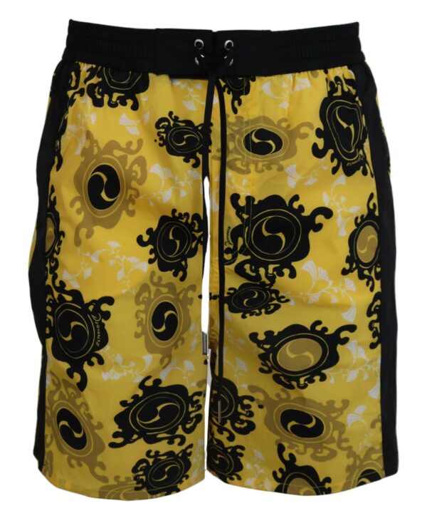 Køb Dsquared2 Gul Sort Bade Shorts billigt online tilbud