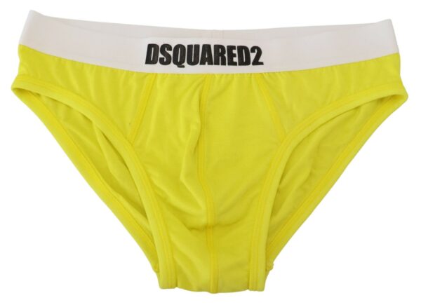 Køb Dsquared2 Hvid Gul Logo Bomuld Undertøj billigt online tilbud