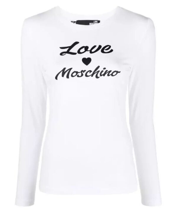 Køb Love Moschino Hvid Bomuld Tops & T-Shirt billigt online tilbud