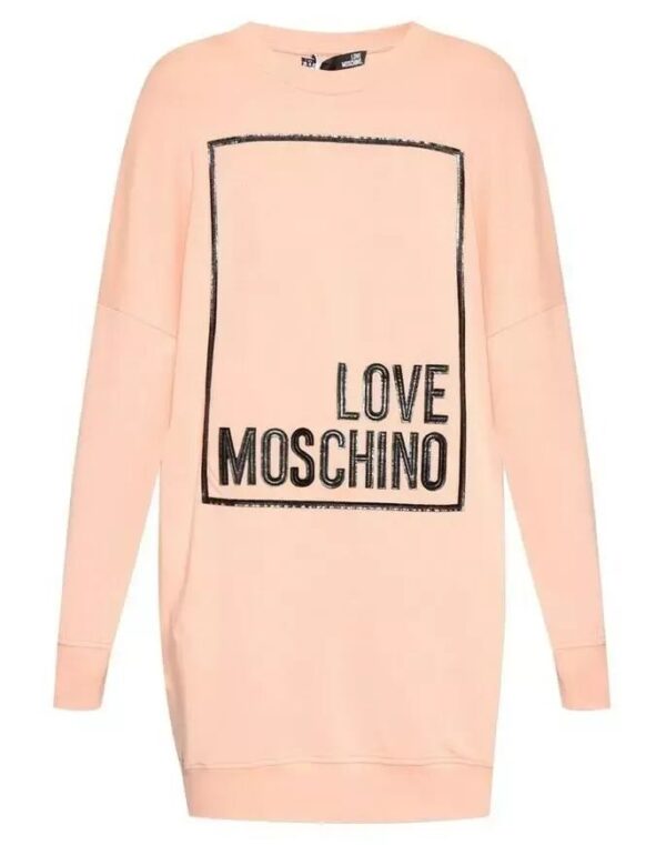 Køb Love Moschino Pink Bomuld Kjole billigt online tilbud