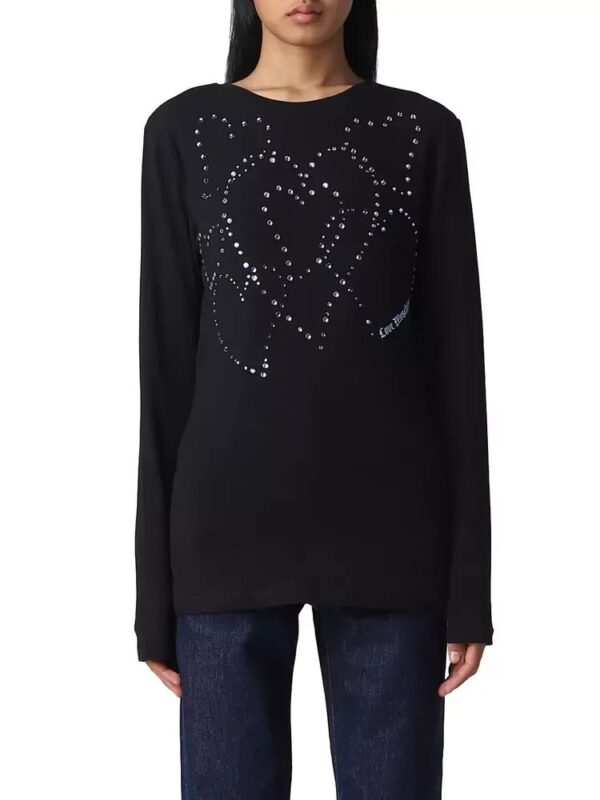 Køb Love Moschino Sort Bomuld Tops & T-Shirt billigt online tilbud