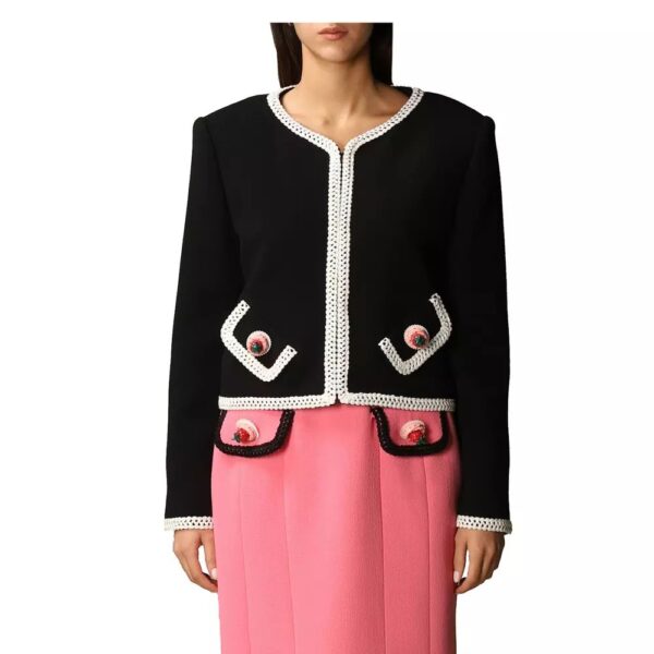 Køb Moschino Couture Sort Uld Blazer billigt online tilbud