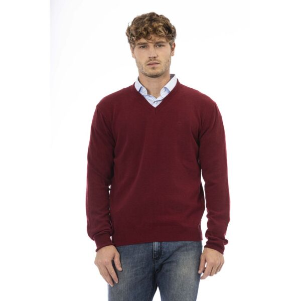 Køb Sergio Tacchini Burgundy Wool Sweater billigt online tilbud