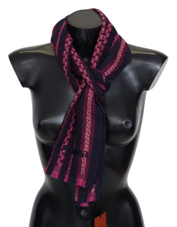 Køb Sort Pink Patterned Wool Unisex Neck Wrap Shawl billigt online tilbud