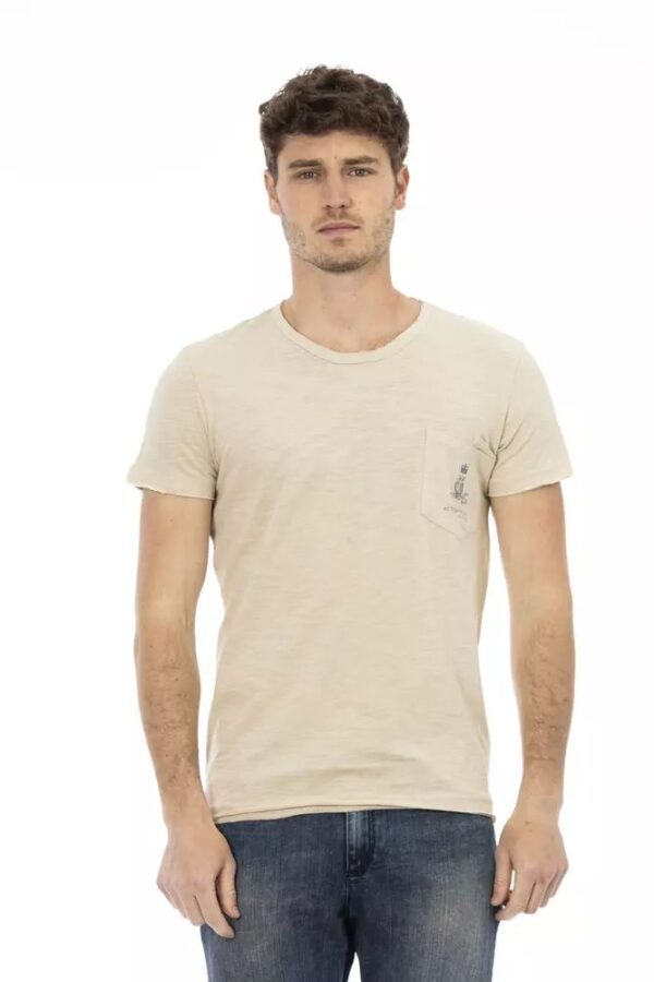 Køb Trussardi Action Beige Bomuld T-Shirt billigt online tilbud