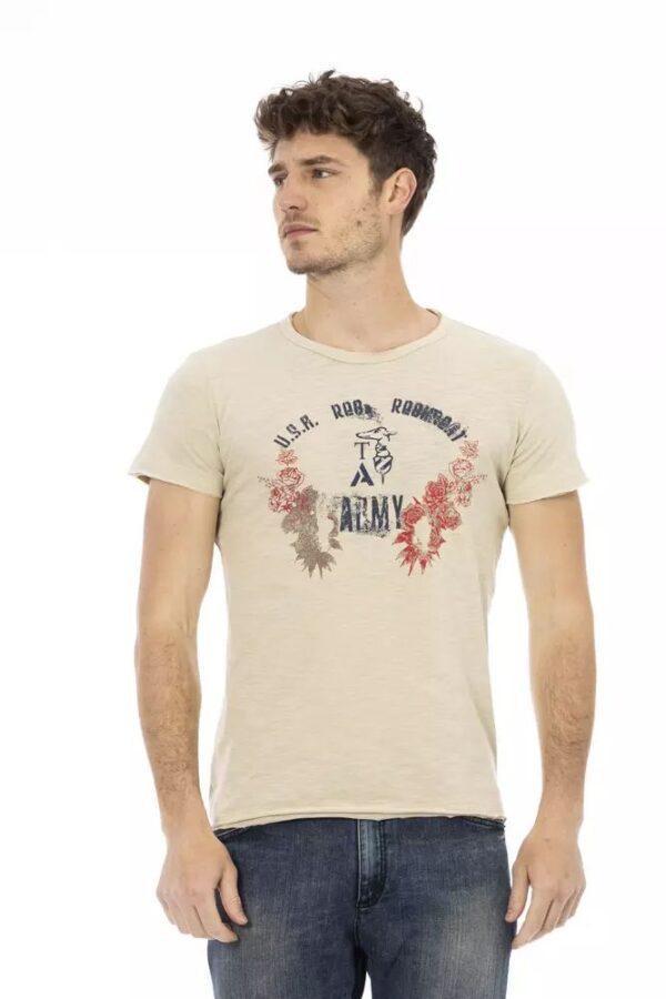 Køb Trussardi Action Beige Bomuld T-Shirt billigt online tilbud