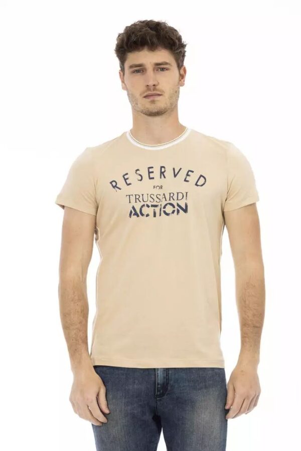 Køb Trussardi Action Beige Bomuld T-Shirt billigt online tilbud