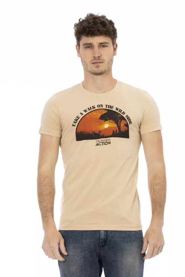 Køb Trussardi Action Beige Bomuld T-Shirt billigt online tilbud