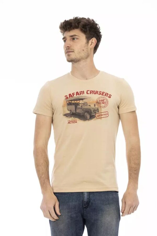 Køb Trussardi Action Beige Bomuld T-Shirt billigt online tilbud