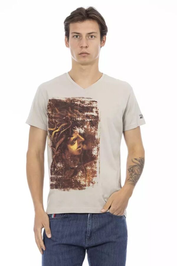 Køb Trussardi Action Beige Bomuld T-Shirt billigt online tilbud