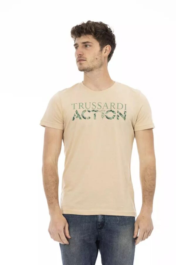 Køb Trussardi Action Beige Bomuld T-Shirt billigt online tilbud