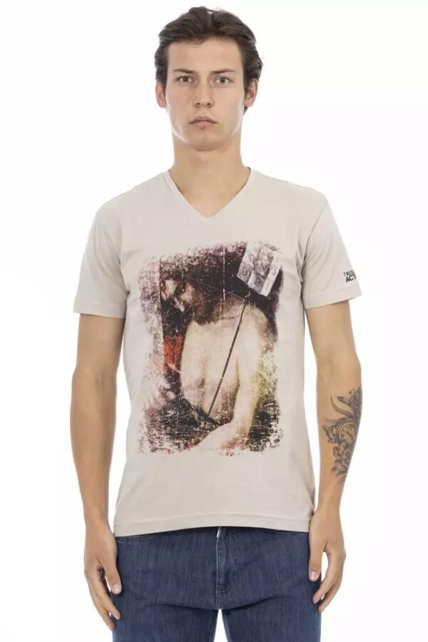 Køb Trussardi Action Beige Bomuld T-Shirt billigt online tilbud