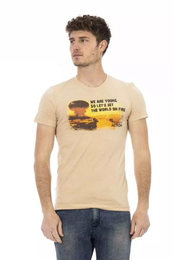 Køb Trussardi Action Beige Bomuld T-Shirt billigt online tilbud