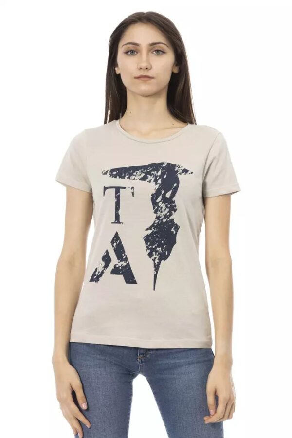 Køb Trussardi Action Beige Bomuld T-Shirt billigt online tilbud