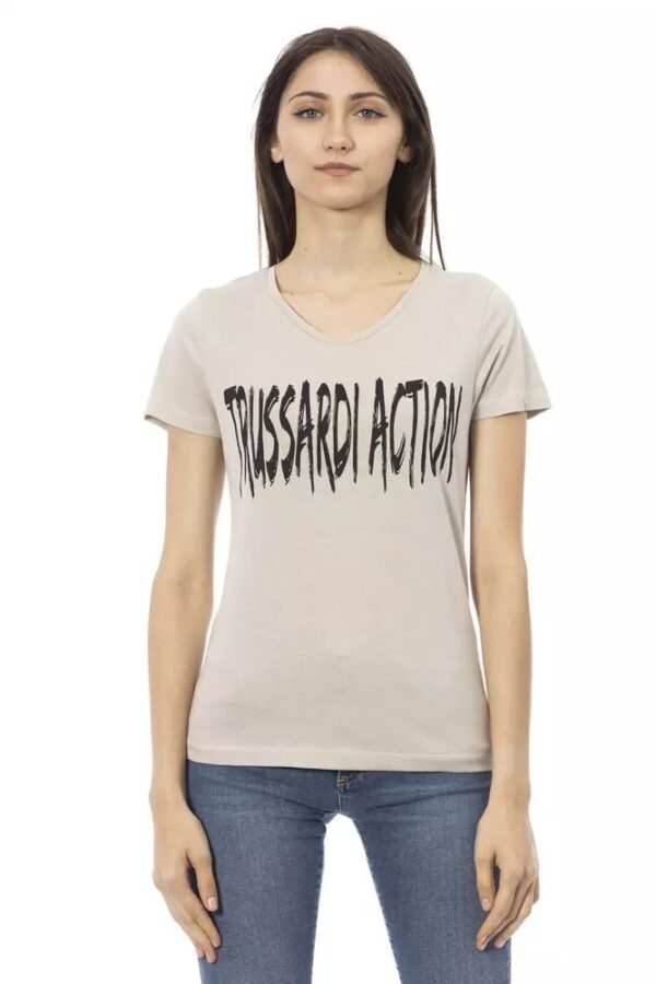 Køb Trussardi Action Beige Bomuld Tops & T-Shirt billigt online tilbud