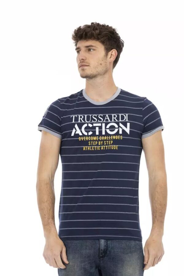 Køb Trussardi Action Blå Bomuld T-Shirt billigt online tilbud