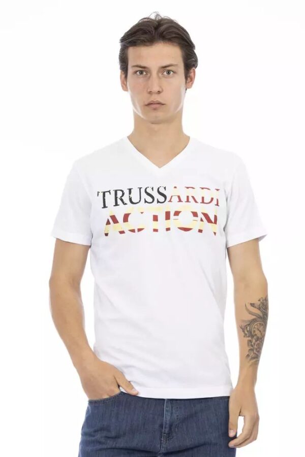 Køb Trussardi Action Hvid Bomuld T-Shirt billigt online tilbud