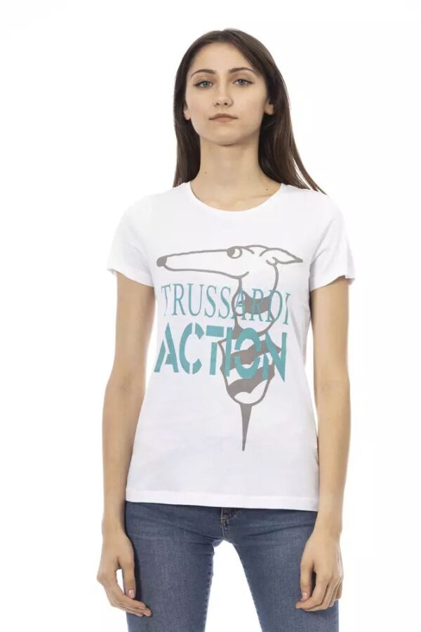 Køb Trussardi Action Hvid Bomuld T-Shirt billigt online tilbud