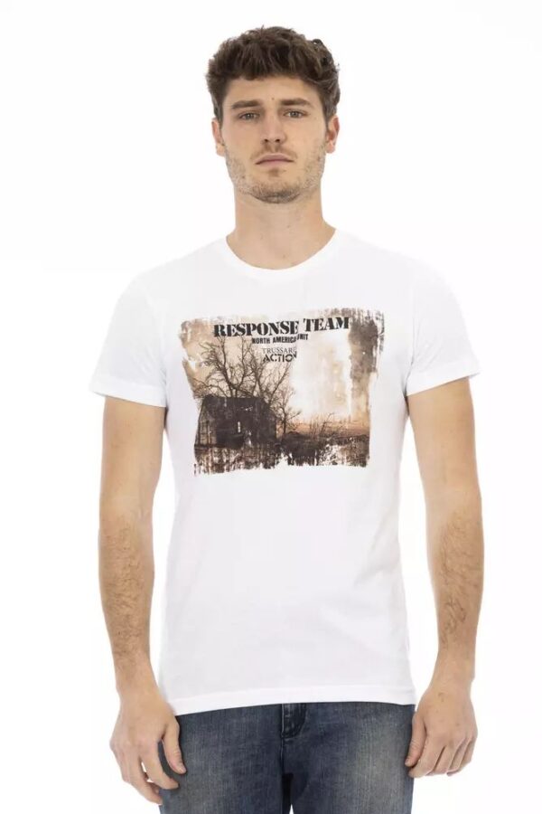 Køb Trussardi Action Hvid Bomuld T-Shirt billigt online tilbud