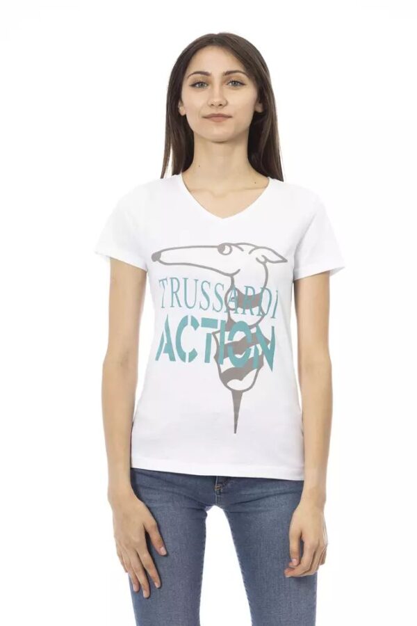 Køb Trussardi Action Hvid Bomuld Tops & T-Shirt billigt online tilbud