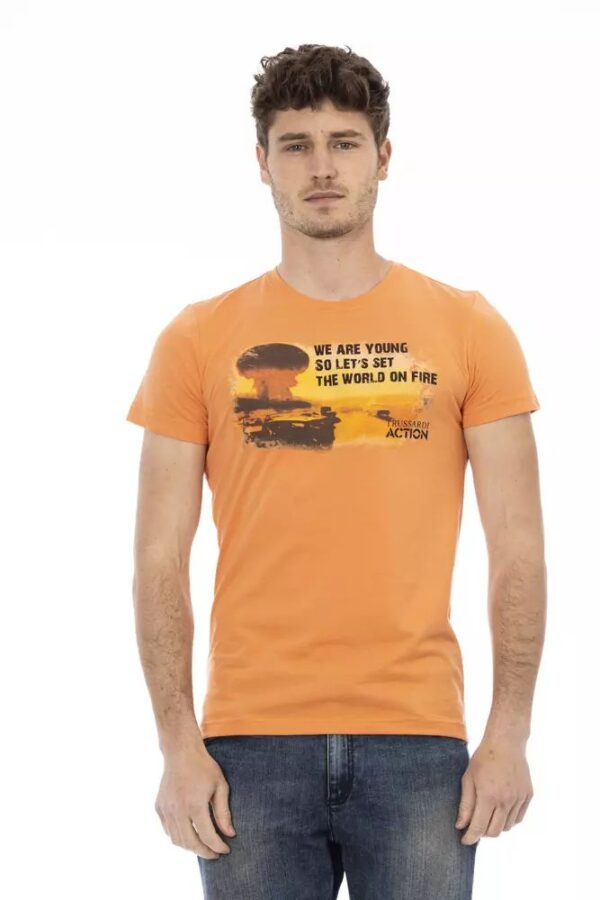 Køb Trussardi Action Orange Bomuld T-Shirt billigt online tilbud