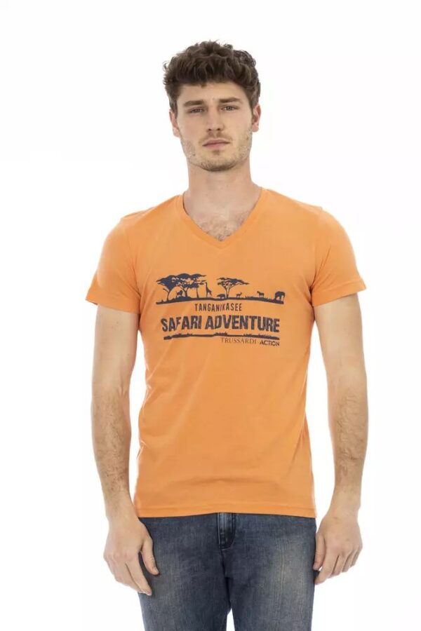 Køb Trussardi Action Orange Bomuld T-Shirt billigt online tilbud