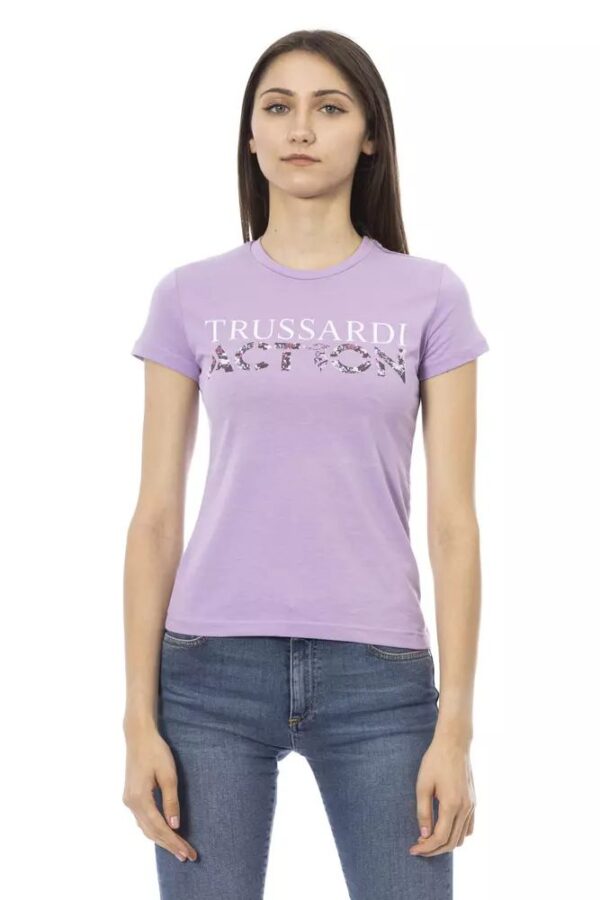 Køb Trussardi Action Violet Bomuld T-Shirt billigt online tilbud