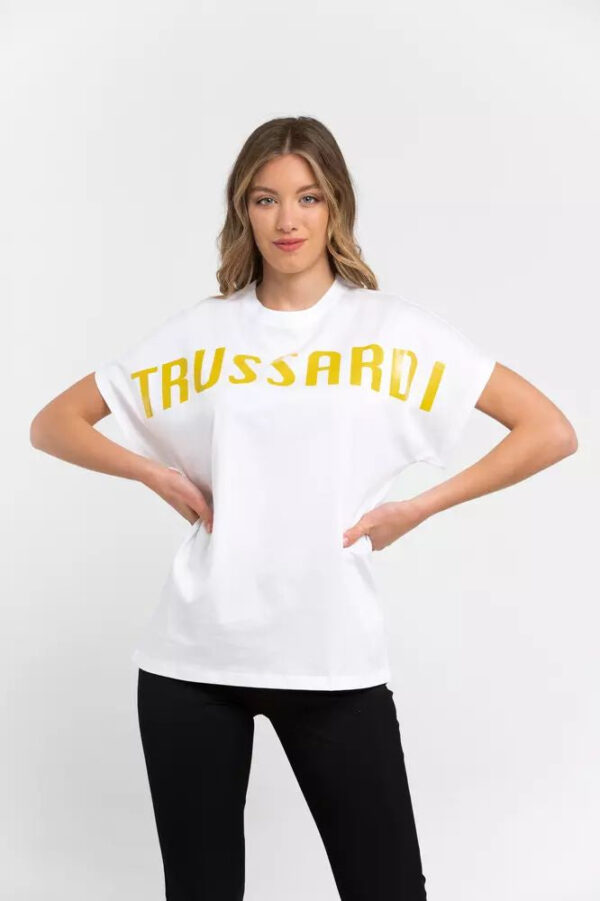 Køb Trussardi Hvid Bomuld Tops & T-Shirt billigt online tilbud