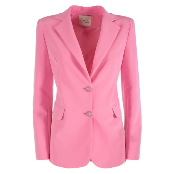 Køb Yes Zee Pink Nylon Blazer billigt online tilbud