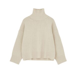 Køb Skall Studio - Skall Studio Silene T-neck White   - M - Sand billigt online tilbud