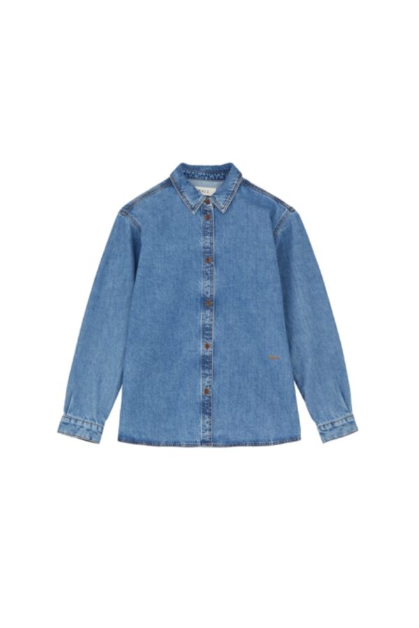 Køb Skall Studio - Skall Studio Millington Shirt Washed  - 40 - Blue billigt online tilbud