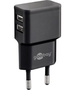 Køb Goobay Dual USB Oplader - Sort (EU) online billigt tilbud rabat legetøj