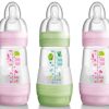 Køb MAM 160ml 0+mdr Anti-kolik Sutteflaske - 3 Pak Pink online billigt tilbud rabat legetøj
