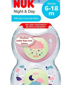 Køb NUK Night & Day Sut 0-6m - Pink online billigt tilbud rabat legetøj