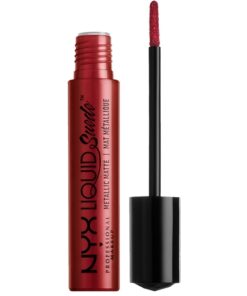 Køb NYX Liquid Suede Metallic Mat Læbestift Biker Babe online billigt tilbud rabat legetøj